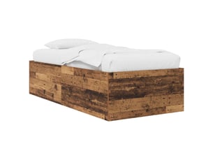 Lit simple 80x200 cm coloris marron