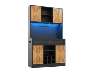 Buffet 5 porte(s)  0 tiroir(s) <strong></strong> <strong></strong> - 105 cm coloris noir 