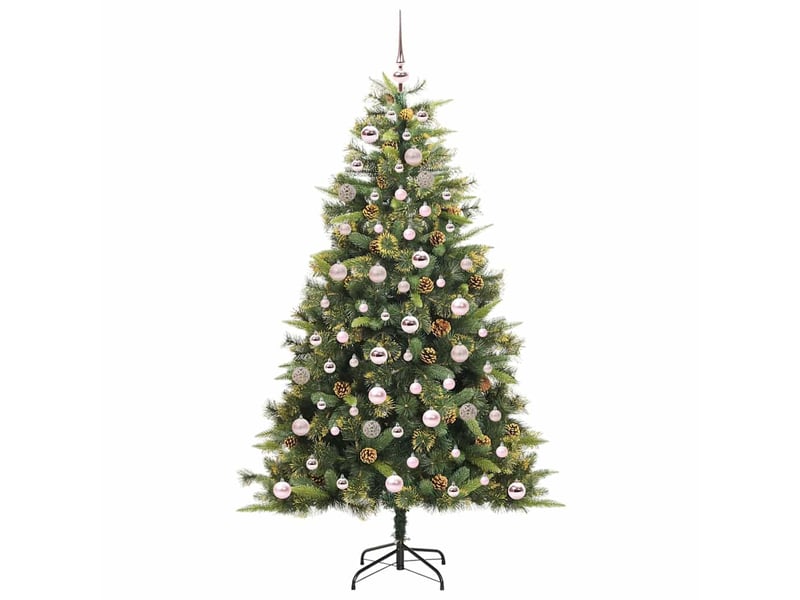  Sapin de noël - arbre de noël artificiel avec branches pliables et cônes 180 cm  - Conforama D