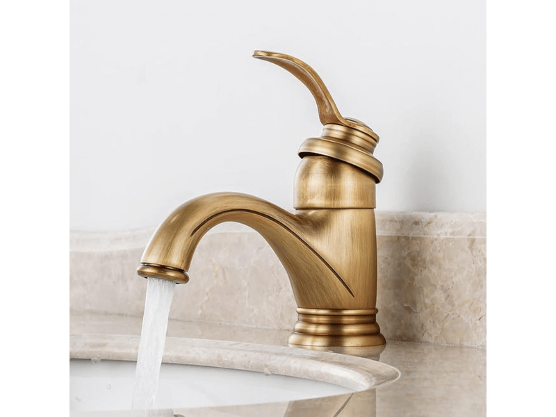  Robinet de salle de bain ancien, mitigeur de lavabo rétro, robinet de salle de bain en laiton brossé au charme nostalgique  - Conforama B