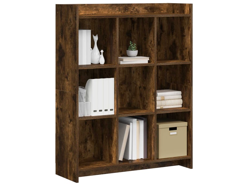  Bibliothèque, étagère de rangement chêne fumé 87,5 x 30 x 111 cm bois d'ingénierie  - Conforama C