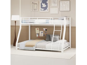 Lit superposé 90/140x190 cm <strong>HAVRYA</strong>  <strong></strong> coloris blanc