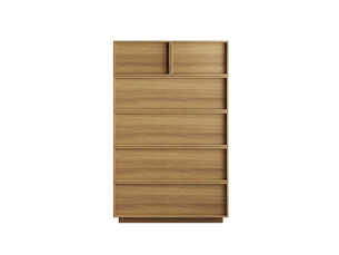 Chiffonnier 6 tiroir(s)    <strong>PANGIVO</strong> <strong>W3180S00008</strong> coloris naturel largeur 48 cm hauteur 127 cm
