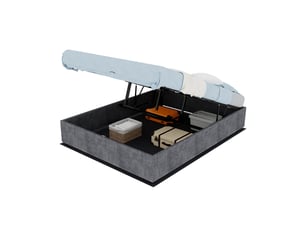 Sommier coffre 140x200 cm OKWISH  épaisseur 30 cm  vendu sommier coffre, sans matelas