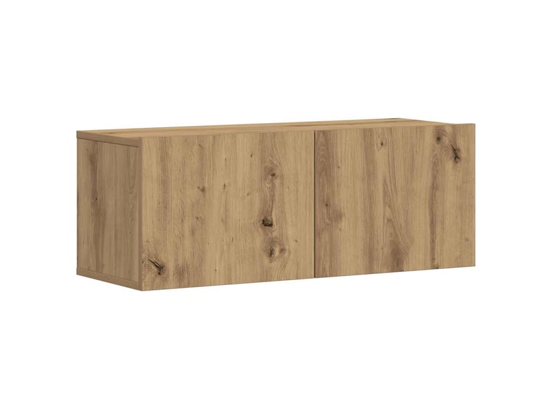  Meubles tv - banc tv - meuble de rangement muraux 5 pcs chêne artisanal bois d'ingénierie  - Conforama D