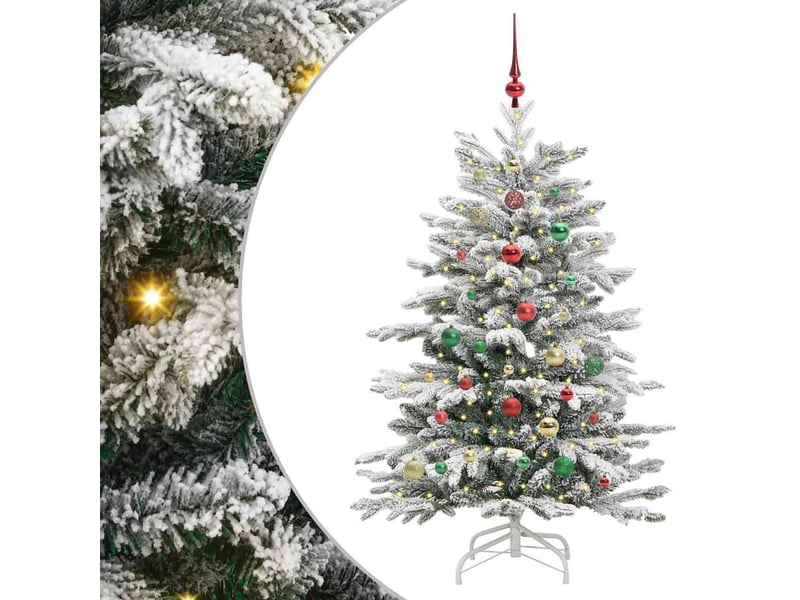  Sapin de noël, arbre de noël artificiel à branches articulées blanc 150 cm shl519  - Conforama A