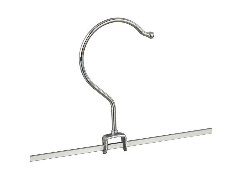  Lot de 10 cintres à pinces antidérapants flexibles vêtements 9 x 35,5 x 2,5 cm en fer chromé noir 13_0006168  - Conforama D