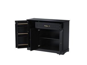 Buffet 3 porte(s)  1 tiroir(s) <strong></strong> <strong></strong> - 107 cm coloris noir 