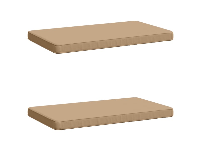  Lot de 2 coussins de banc, coussins d'assise vught 100 % polyester sable cf58129  - Conforama A