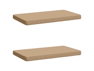 Lot de 2 coussins de banc, coussins d'assise vught 100 % polyester sable cf58129