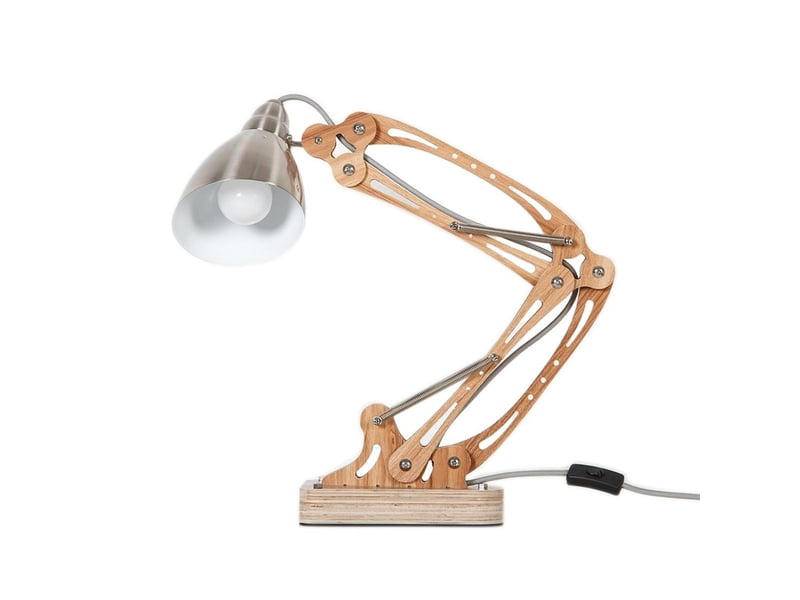  Lampe de bureau articulée merop 55cm naturel  - Conforama A