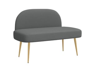 Banc rembourré, banc de lit avec dossier gris foncé 110x60x76 cm shl2960