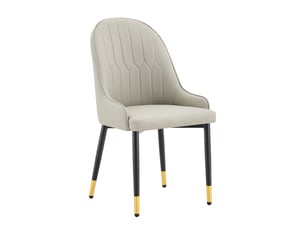 Ensemble de 2 chaises pu gris chaud – dos à motif éclair, résistant à l'eau, entretien facile — cuisine, café ou pro