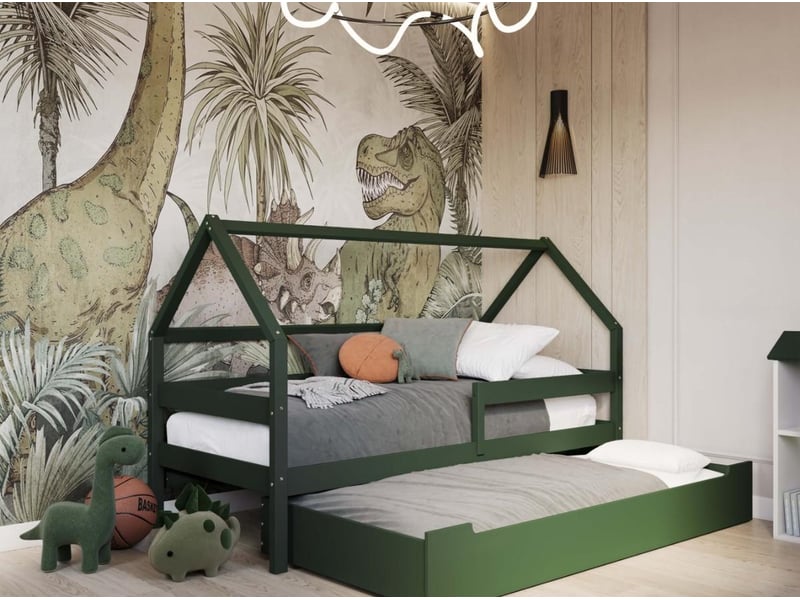  Yappysole - lit cabane 200x90 cm - vert 4754010388943 - Conforama D