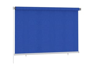 Store enrouleur, store roulant d'extérieur 225 (l) x 140 (h) cm bleu hdpe cf47382