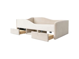 Lit cabane 90x190 cm <strong></strong>  <strong>OMNIGLINT TRADING LTD</strong> coloris beige