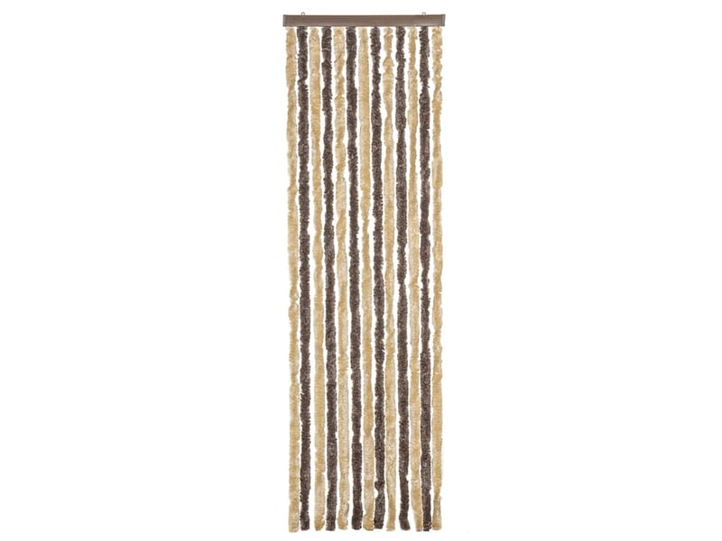 Rideau anti-mouches, moustiquaire marron foncé et beige 56x185 cm chenille cf43570 - Conforama C
