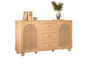 Buffet 2 porte(s) 3 tiroir(s) LPOSPI - 140 cm coloris naturel