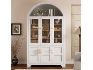Buffet 6 porte(s) 0 tiroir(s) REDOM - 110 cm coloris blanc