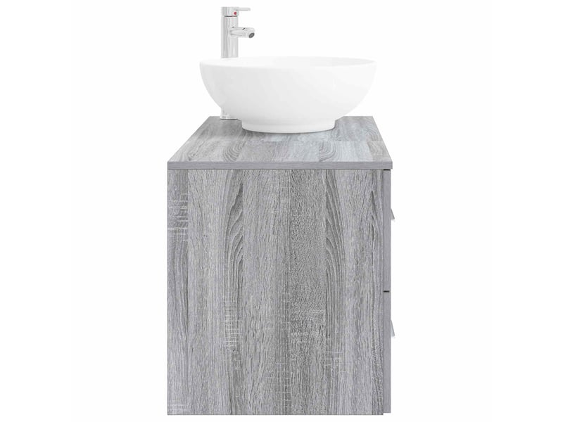  Ensemble de mobilier de salle de bain 2 pc sonoma gris cf64188  - Conforama D