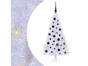 Sapin de noël artificiel, arbre de noël blanc 120 cm pvc et acier shl1280