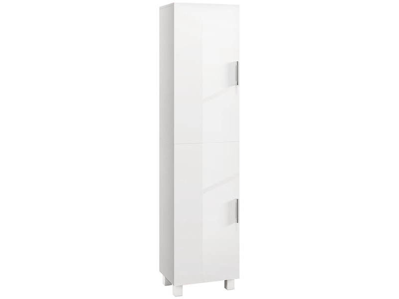  Colonne de salle de bain 2 portes étagères réglables blanc 40 x 30 x 167,5 cm  - Conforama A