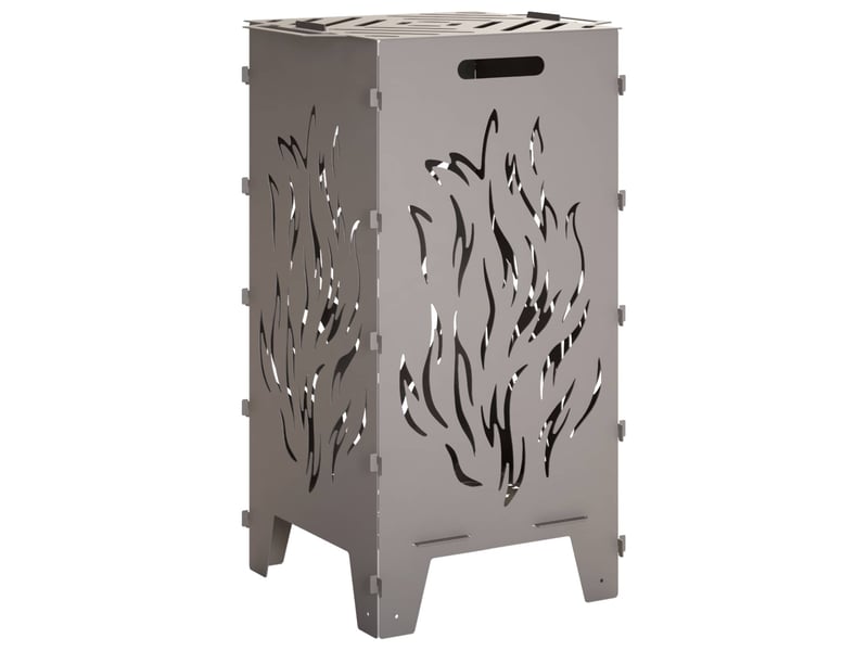  Brasero exterieur, foyer de cheminée rouillé 47x38x75 cm acier patiné  - Conforama D