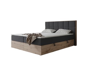 Lit coffre 180x200 cm <strong>IDOHOME</strong>  <strong>LAVIO II</strong> coloris gris