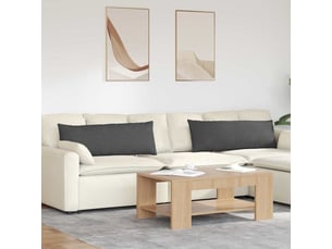 Lot de 2 coussins de canapé, coussins décoratifs gris foncé 120 x 40 cm cf59081