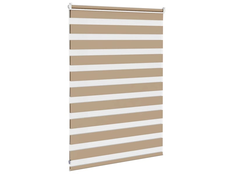Store zèbre, store de fenêtre marron sable largeur du tissu 100,9 cm polyester cf48748 - Conforama D