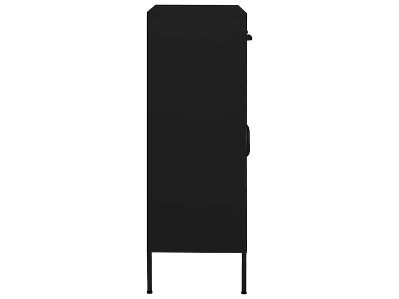  Armoire de rangement, rangement bureau noir 80x35x101,5 cm acier shl6815  - Conforama C