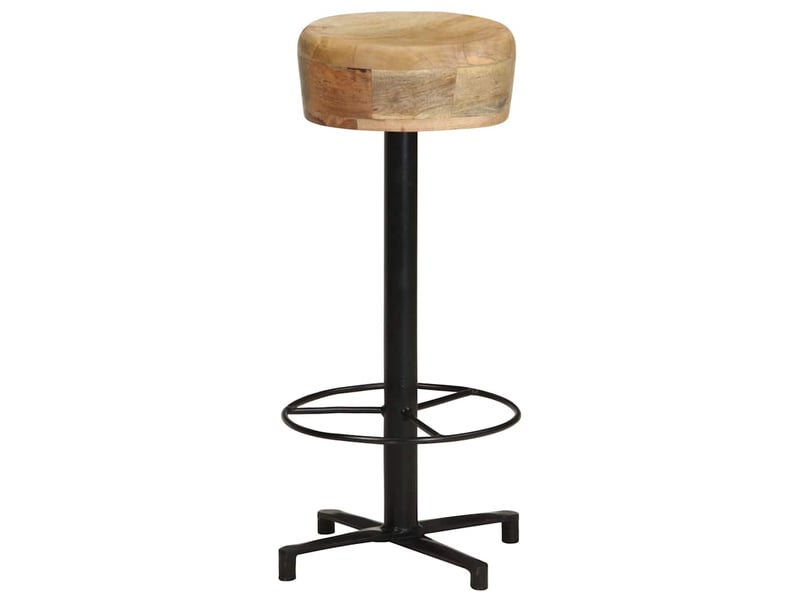  Lot de 2 tabouret de bar, chaise de bar 76 cm bois de manguier massif  - Conforama A