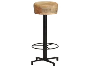 Lot de 2 tabouret de bar, chaise de bar 76 cm bois de manguier massif