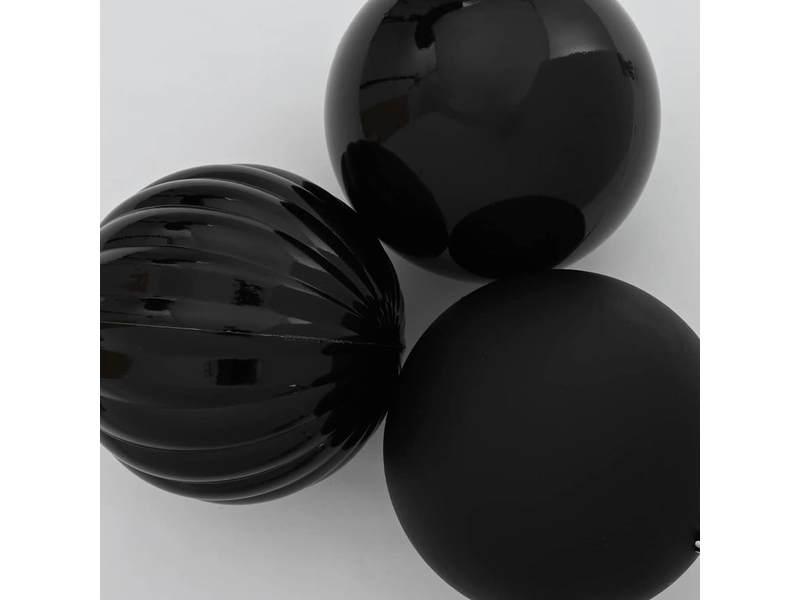 Ensemble de boules de noël xxl 3 pc noir ø 25 cm plastique cf61869 - Conforama D