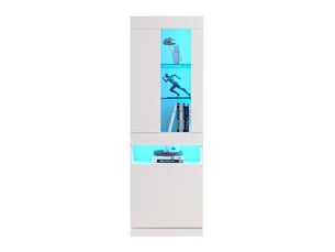 Vitrine coloris blanc 4 étagère(s) - 50 cmx180 cm