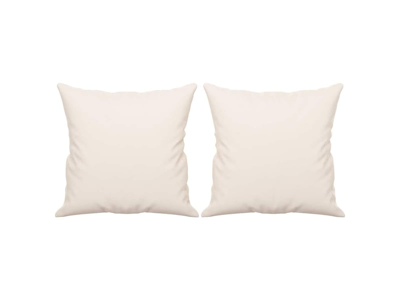  Lot de 2 coussins décoratifs beige 40x40 cm tissu microfibre cf60856  - Conforama A