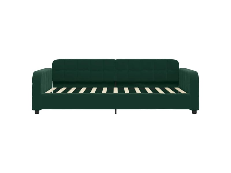  Lit simple- lit adulte -  lit de repos sans matelas vert foncé 100x200 cm velours  - Conforama B