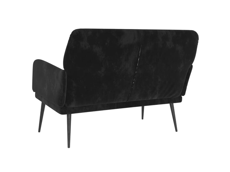  Banc chambre, banc de lit noir 108x79x79 cm velours shl24165  - Conforama E