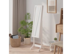 Miroir rectangulaire à fixer coloris blanc <strong></strong>  <strong></strong> - 34 cm x 146 cm