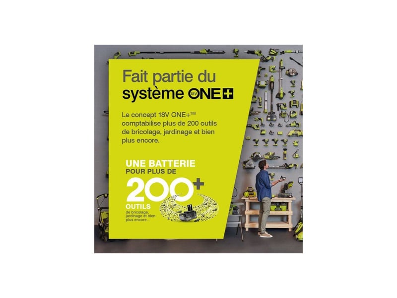  Aspirateur voiture 18v one+ rav1805-0 avec tuyau flexible 2 m et embouts RYO4892210253170 - Conforama C