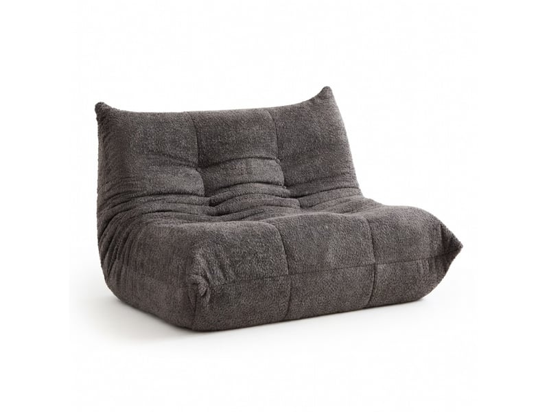 Fauteuil lounge en chenille rembourre sans accoudoirs pour salon chambre salle de jeux - Conforama A