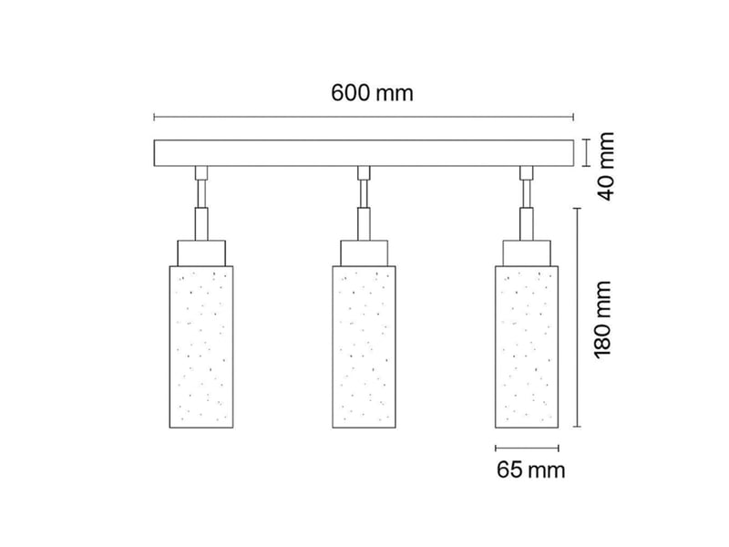  Luminaire design 3 spots orientables en travertin et effet bois iris  - Conforama C