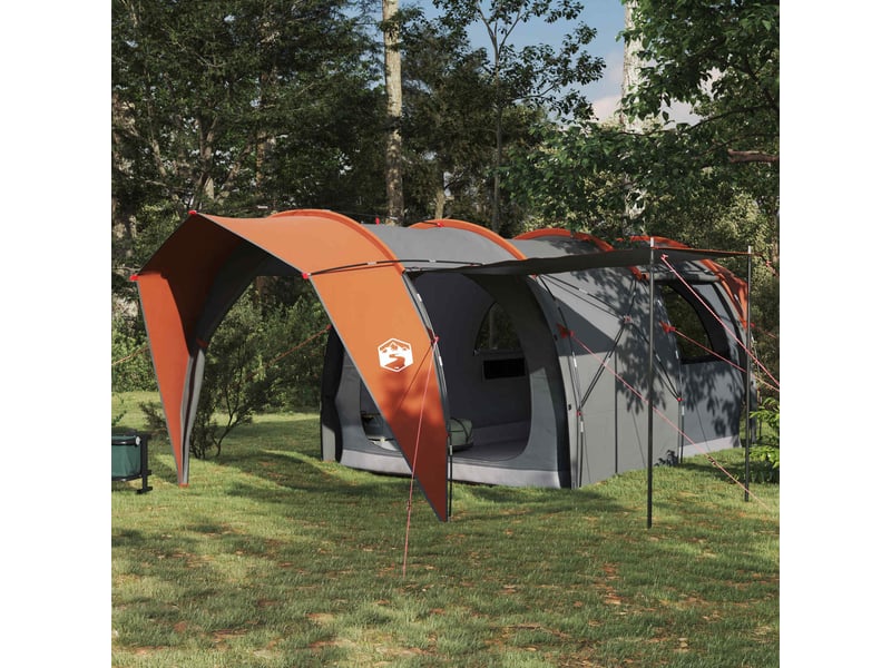  Tente tunnel, tente de camping 6 personne gris et orange  - Conforama B