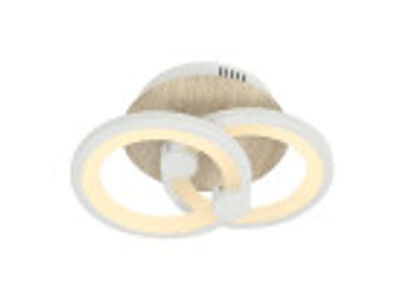  Fabrilamp sydney, plafonnier, moderne, led, 32 w, 4160 lm, 3000-4000-6500 k, blancbois clair, 14 x 30 x 20 cm 155982085 - Conforama D