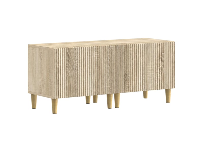 Ensemble de 3 meubles tv - banc tv - meuble de rangement led arnhem 3 pcs chêne sonoma - Conforama D