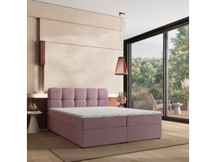 Lit avec rangement 160x200 cm <strong>MASSENO</strong> <strong></strong> coloris rose