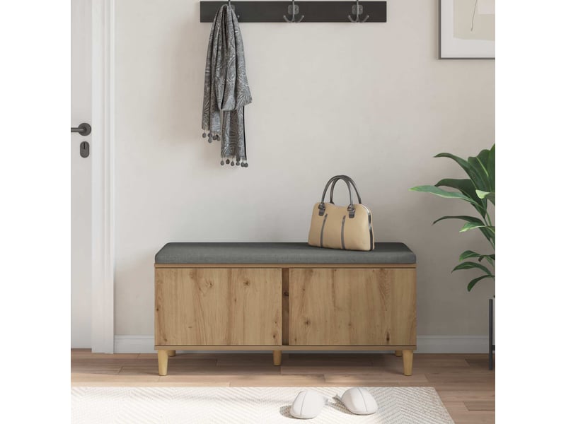  Banc d'entrée, banc interieur chêne artisanal 100x38x46 cm shl44519  - Conforama D