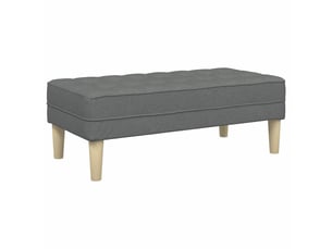 Banc chambre, banc de lit gris foncé 113x57x39 cm tissu