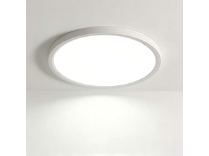 Plafonnier led rond extra-plat 18 w, 4000 k, ø 23 cm, blanc