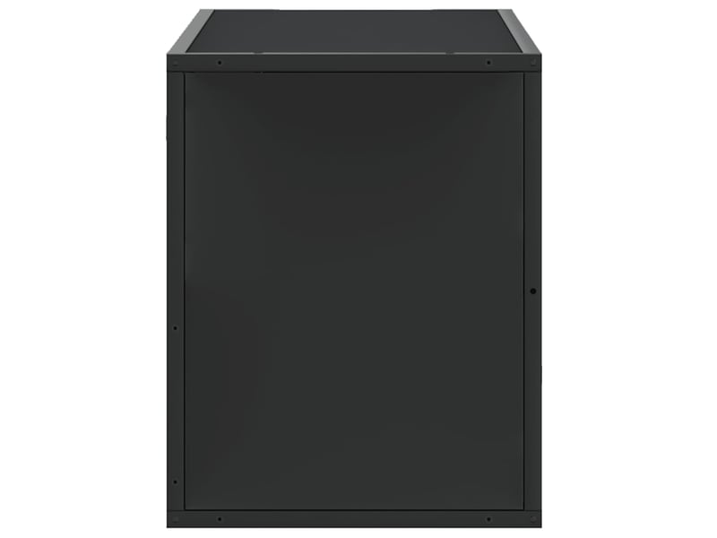  Meuble tv - banc tv - meuble de rangement noir 80x31x39,5 cm bois d'ingénierie et métal  - Conforama E